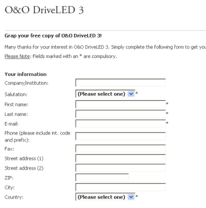 O&O DriveLED DriveLED V2 serial key or number