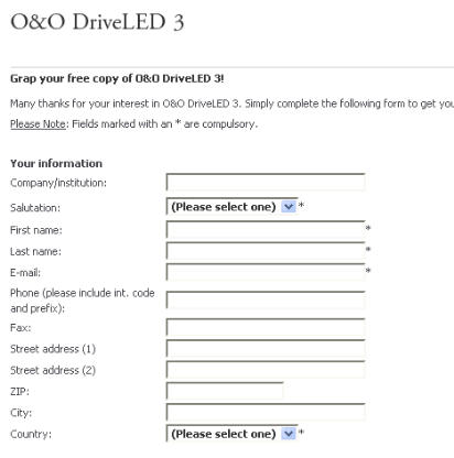 Free Download - O&O DriveLED 3 – Full Version – Activation / License Key Code