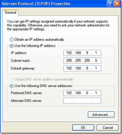 IP Addresses Setup