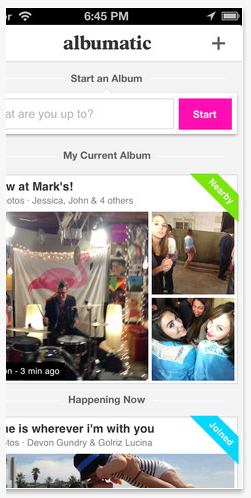 share photos in real time in an online album