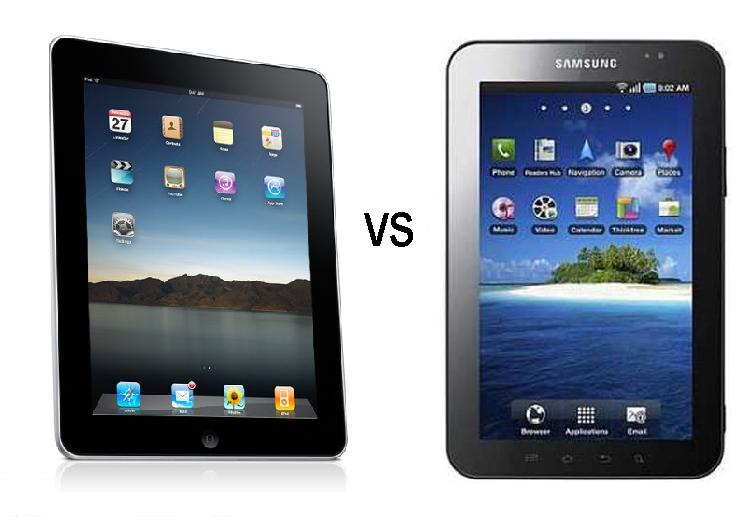 Samsung Galaxy Tab Vs Apple Ipad Comparision Of Specfications And Features Tablet Pcs